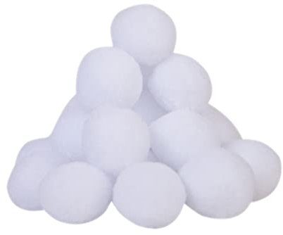 LICHENGTAI Palle di Neve di Natale Coperta di Neve Finta Arrotolata per Interni, 50 Pezzi Palle da Neve Cotone Artificiale in Rotolo Palle da Neve Finta Interni per Decorazioni Natalizie, Bianco