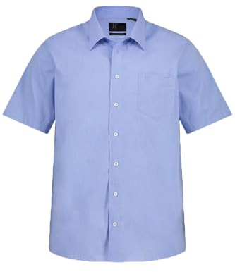 JP 1880 Camiseta para Hombre, Tallas Grandes, Tallas Grandes, Tallas Grandes, Tallas L-8XL, para Negocios, Media Manga, Cuello Vario, hasta 8XL, Ajuste cómodo, Easycare 705178, Azul Claro, 6XL