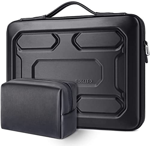 DOMISO 17 inch Laptop Sleeve with Pouch Shockproof Waterproof EVA Protective Case for 17.3 Dell Inspiron/MSI GS73VR Stealth Pro/HP Envy 17/LG Gram 17/ROG Strix GL702VS, Black
