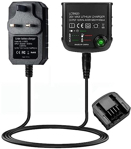 Gobesty Lithium Battery Charger Replacement for Black & Decker LCS1620 LBXR20 LBXR20-OPE LB20 LBX20 LBX4020 LB2X4020 LBXR2020-OPE LB2X3020-OPE LBXR20BT, Replacement Charger 20V with UK Plug