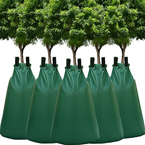 Horsande 5 Stück Baumbewässerungsbeutel, 75 Liter Baumbewässerungssack für Bäume, 20 Gallonen Baumbeutel aus haltbarem PVC-Material, Ideale Bewässerung im Garten, 5 PCS