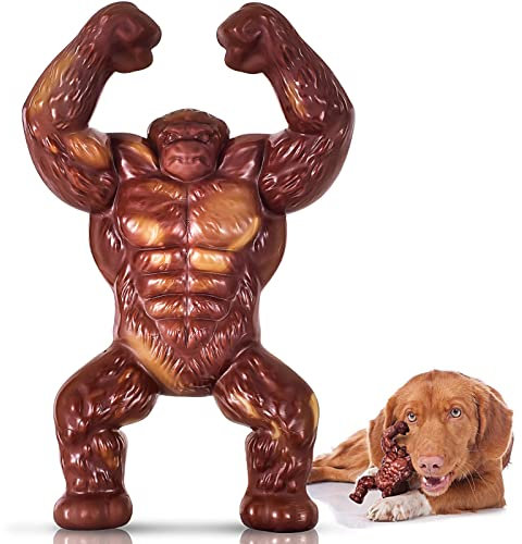 PETSTA Indestructible Dog Toys for Aggressive Chewers - Extreme Tough Toys for Large/Medium Dogs, Real Beef Flavored - Gifts for Dogs