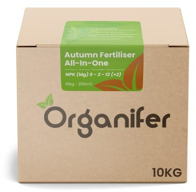 Fertilizzante Autunnale Universale (10 Kg/200 M2) Ricco Di Potassio - Fertilizzante Autunnale - Fertilizzante Per Prato - Fertilizzante Organico - Aumenta La Resistenza Dell'Erba Al Gelo - Organifer