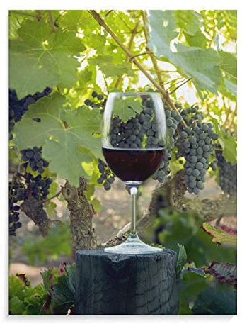 Poster & Kunstdrucke 50x70cm (Ungerahmt) Weinkelch Gemälde Poster Wein und Essen Poster Traubenbaum Poster Leinwand Wand Bilderdrucke für Wanddekoration Raumdekoration Schlafzimmer Dekor