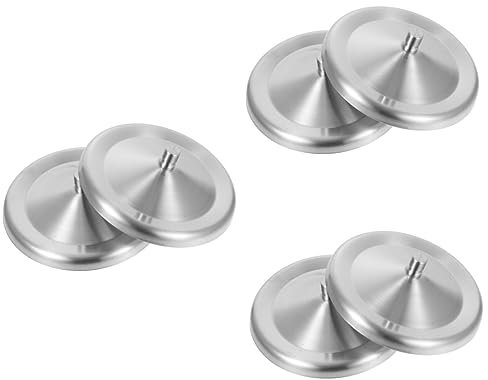 BESTonZON Deckel Maßkrug 6 Stk Edelstahldeckel Maßkrug Deckel Metall Tassen Ersatzdeckel Edelstahl Becherabdeckung Wiederverwendbarer Becherdeckel Reisen Teetassendeckel Rostfreier Stahl Keramik