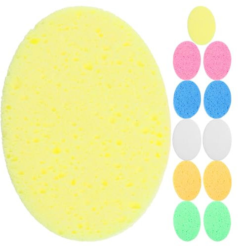 Operitacx Lot de 12 éponges faciales compressées pour le nettoyage du visage, l'exfoliation et le démaquillage