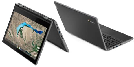 Lenovo 300e Chromebook 2nd Gen AST - Portátil Convertible Táctil 11.6 HD, 4GB RAM, 32GB SSD, AMD Radeon R4 Graphics, WiFi+Bluetooth, Chrome OS) Negro - Teclado QWERTY Español (Reacondicionado)