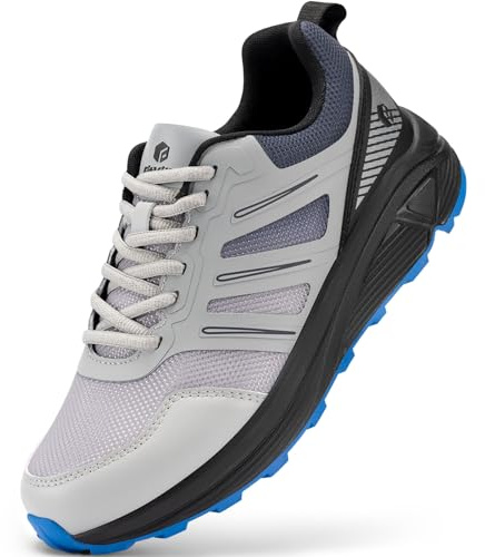 FitVille Zapatillas Trail Running Hombre Extra Ancho Calzado de Correr en Montaña Antideslizantes Zapatillas de Trekking Ligeras Zapatos Deportivo de Exterior