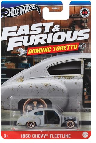 Hot Wheels Fast and Furious Dominic Toretto Auto 1950 Chevy Fleetline Modell Die Cast Maßstab 1:64 - Länge 7 cm - HRW49