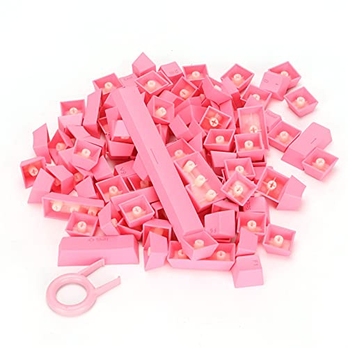 EIMSOAH Capuchons de Touches PBT au Design Ergonomique, 108 Touches Colorées de Haute qualité pour Clavier Mécanique, Couleurs Riches pour Différents Groupes (Rose Profond)