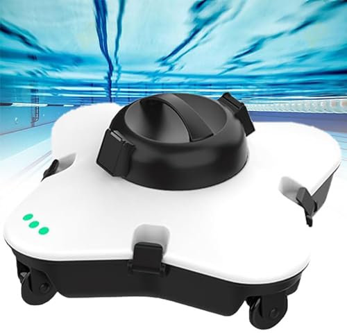 Robot nettoyeur de piscine sans fil intelligent, robot de nettoyage de piscine électrique avec écran LED, aspirateur de piscine entièrement automatique avec filtres ultra-fins améliorés, pour piscine
