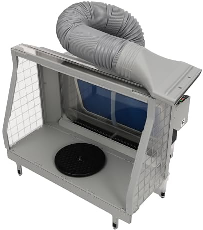 LENDISIY Airbrush Lackierkabine Kit, Tragbare Professionelle Airbrush-Spritzkabine Lackierkabine mit Unterdruck und Wasservorhang Filterschichten, für Modellkuchen Handwerk Nagel Spielzeugteile