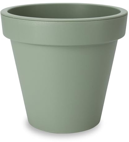 Spetebo Kunststoff Pflanzkübel XXL rund - Ø 58 cm/hellgrün - Blumenkübel für Außen und Innen - Garten Pflanztopf Blumentopf Pflanzgefäß Übertopf