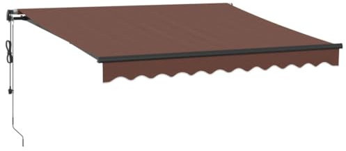 vidaXL Gelenkarmmarkise, Markise Ausziehbar Automatisch, Sonnenmarkise für Terrasse Balkon, Sonnenschutz Balkonmarkise Terrassenmarkise, Braun 300x250cm
