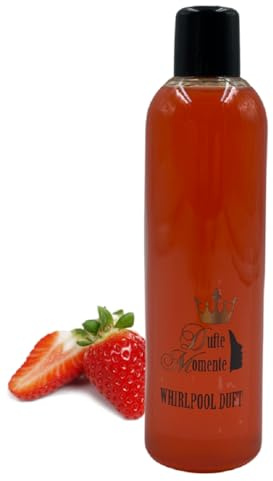 Dufte Momente | Whirlpool Duft 260ml | Erdbeere | mit naturreinen und natürlichen ätherischen Ölen | kein Schaum | vegan und ohne Tierversuche