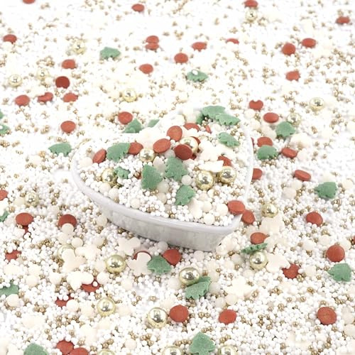 STREUSEL GLÜCK Weihnachtsbaum 40g grün gold weiss bordeaux Engel Tannenbaum Zuckerstreusel Weihnachten Tortendeko Torte Cupcakes Muffins Christmas Plätzchen