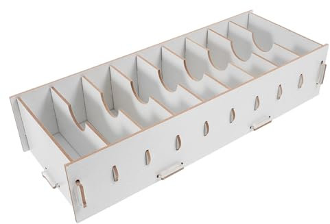 SEWACC Visitenkartenhalter Aus Holz Mdf Weiß Mittlere Größe Desktop Organizer Professioneller Ständer Schreibtisch Büro Zubehör