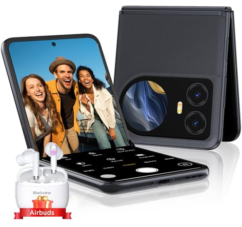 Blackview 2025 Hero 10 Móvil Plegable, 6.9 2.5K 120Hz/36GB+256GB(UFS2.2)/108MP+32MP+8MP 120°Grand Angle Caméra/4000mAh(45W)/Face ID/NFC/GPS/Dual SIM Slots MTK G99 8-Core Flip Phone
