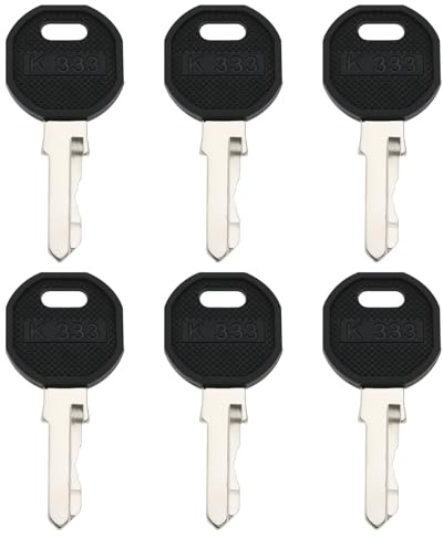 Briny River Lot de 6 Clés de Rechange pour Armoire EK333 333 1108-1-1 1108-U35 Compatible avec EK333 Le Cylindre de Serrure Compatible avec EMK Compatible avec APC Compatible avec Hoffman
