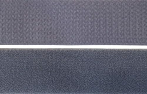 1 m Klettband Haken- und Flauschband 50 mm grau zum Nähen