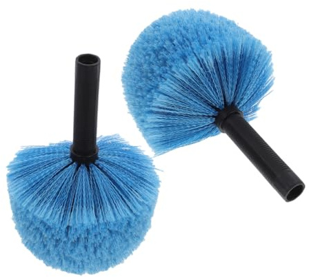 Cabilock 2pezzi Spazzolone per Rimuovere Ragnatele Testina di Ricambio per Spolverare Soffitti e Grondaie Accessorio per Pulizia Interna ed Esterna Design Sferico Resistente