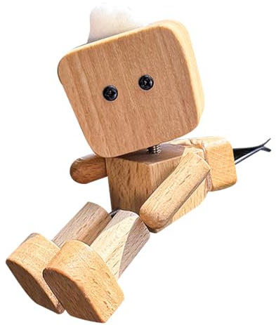 Lnhgh - Figura Decorativa de Madera para Tablero de Instrumentos | para Figuras humanas de Madera para Tablero | Ornamento escultórico con pies oscilantes para Salidas Familiares