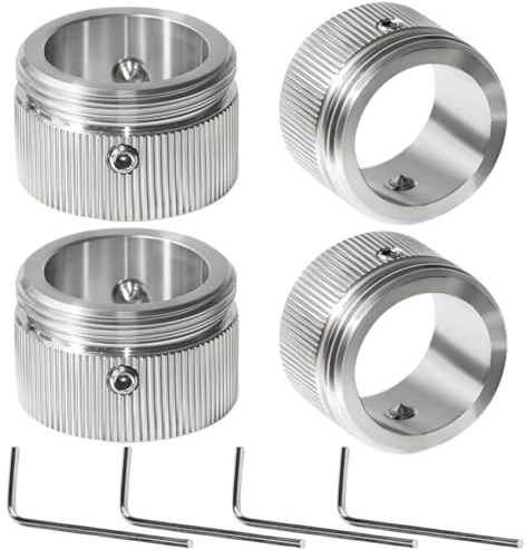 4 Stück Heizkörperthermostat Adapter,Edelstahl Heizungsventil Adapter,Heizkörperadapter Kompatibel mit RA,Heizkörperadapter Kompatibel,Heizkörperventil Adapter auf M30*1,5,mit 4 Sechskantschlüssel