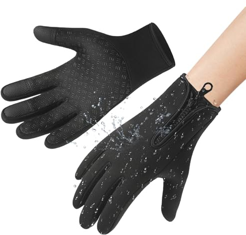 Guantes Cálidos Para Hombres,Manoplas Impermeables Para Pantalla Táctil - Guantes De Senderismo De Invierno | Para Trabajo Ciclismo Correr Montar Conducir Pescar Senderismo Exterior Snowboarding