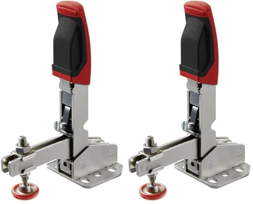 BESSEY Senkrechtspanner STC-VH20, automatisch stufenlose Anpassung der Spannhöhe bis 35 mm, regulierbare Spannkraft, Gewicht 0,22 Kg (Packung mit 2)