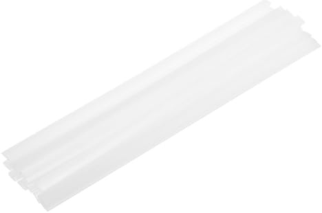 QUARKZMAN 15 Pcs Bacchette Di Saldatura Plastica Bianche 9.5mm x 250mm HDPE Nastro Piatto Di Saldatura Plastica Per Riparazione Serbatoi D'acqua Palette Carrelli Elevatori Bidoni(0.4 x 10)