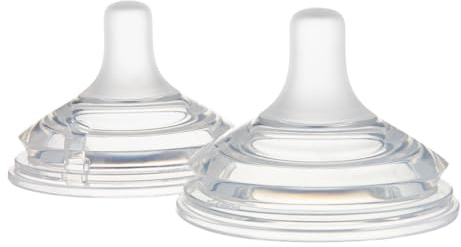 Canpol babies Natural Shape Anti-Kolik Trinksauger mit DuoFlex-Technologie 2 St. (fast 9M+, Schneller Fluss)