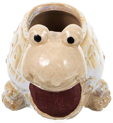 YARNOW Tarro de Cerámica Beige para Cerillas Tapa, Diseño Vintage y Fácil de Limpiar, Adecuado para Decoración del Hogar y Oficina