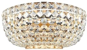 MAYTONI DECORATIVE LIGHTING Baroque Style Fairy Wall Light Beautiful Crystal Wall Light for Bedroom Living Room Entrance Living Room 60W E14 2 Bulbs Not Included