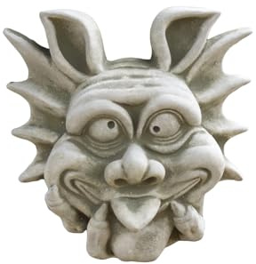 Darthome Small Cheeky Bony Finger Gremlin Wall Mounted Stone Garden Ornament Statue Art