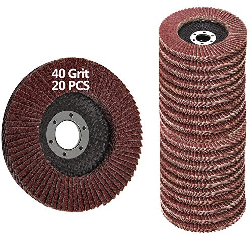 Flap Discs 20 PCS 4.5 Inch - 40 Grit Grinding Discs 4 1/2 Assorted Sanding Grinding Wheels,Aluminum Oxide Abrasives,Grinder disc