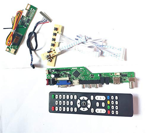 För N150P5-L01/L02 LVDS 1CCFL 30-stifts tangentbord + fjärrkontroll+inverter HDMI VGA USB AV RF T.V53 kortkort LCD-skärm DIY-kit (N150P5-L01)