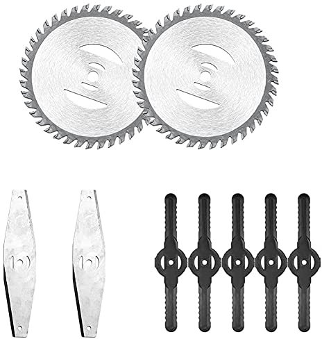 Coupe Bordure sans Fil avec Batterie, 2pcs 24V la Batterie 6000mA, Débroussailleuse sans Fil avec 3 Types de Lames, Débroussailleuse ​électrique évolutive 1-30CM, pour la pelouse, Le Jardin, Blade