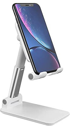 ZEPTRON Mobile Stand Holder - Portable & Adjustable Desk Cell Phone Stand for iPhone 15 14 Pro Max Plus, 13 12 Pro Max Mini, 11 Pro, Xs, XR, X, 8, 6s, SE, Samsung S23, 4-8 Mobile Phones