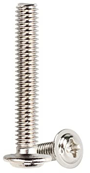 WELLOCKS Schrankgriffe Schrauben | M4 × 25 mm Maschinenschrauben Sortiment Kit | Flachscheibenkopf Kreuzschlitzschrauben Set aus Metall | für Schrank Schublade Knöpfe (D15025) | Silber | 30 Stück