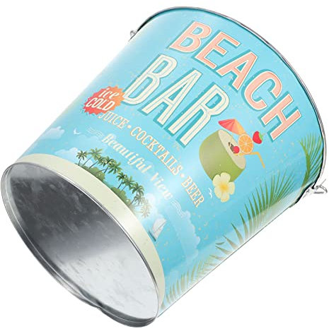 Happyyami EIS Eimer Aus Eisen Für Cocktailbar Eiskübel Mit Griff Und Flaschenöffner Zum Kühlen Von Bier Und Getränken Geeignet Für Zuhause Und Bar