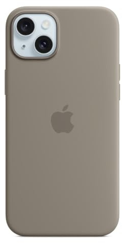 Apple Custodia MagSafe in silicone per iPhone 15 Plus - Grigio creta ​​​​​​​