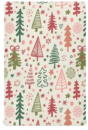 BOESI Crib Sheet, Unisex Crib Sheet, Soft and Comfortable for Standard Crib and Toddler Mattress, Christmas Tree