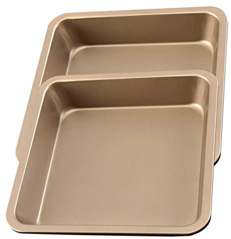 Garneck 2stücke Quadratische Kuchenform Für Küche Backform Haushalt Multifunktions Serviertablett Backzubehör Wiederverwendbare Backform Stapelbares Backblech Bäckerei Küchen Backblech Pro