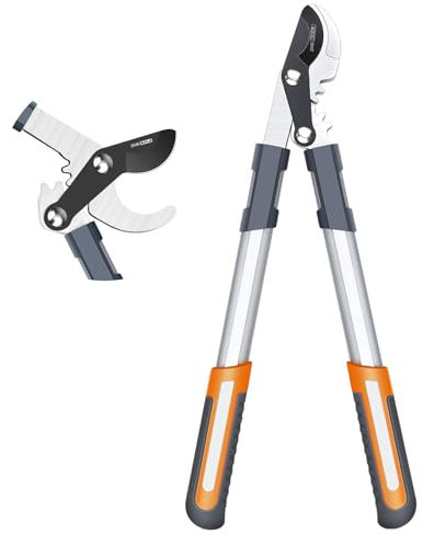 AIRAJ Bypass Astschere 43cm,Gartenarbeit Baumschere,Schneidet 3cm Äste,Teflon beschichtet und SK5 scharfe Klingen,Kann trockene und nasse Äste schneiden