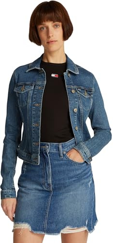 Tommy Jeans Vivianne Skn Jacket Ext Bi8130 Dw0Dw20120, Giacca Trucker, Donna, Denim (Denim Medium), XS