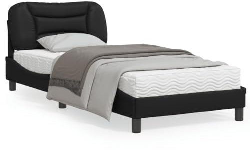 Bulliing Bettgestell mit LED Jugendbett Led Bettgestell Betten Bettrahmen Bed Frame Schwarz 90x200 cm KunstLED Jugendbett Led Bettgestell Betten Bettrahmen Bed Frameer