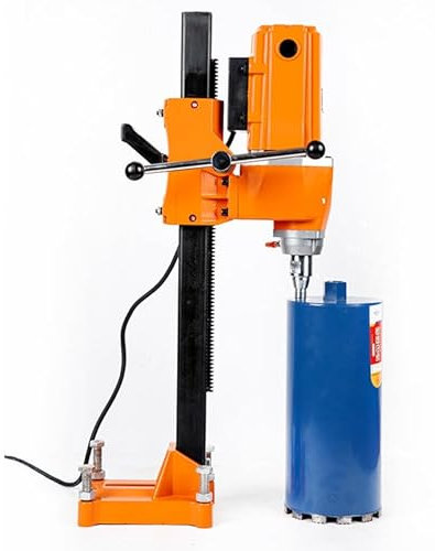 205mm Diamond Core Drill Rig 3980W Wet Dry Handheld Concrete Drilling Machine Kit - Wet Handheld Electric Core Drill with Water Pump - includes Bits and Spanner