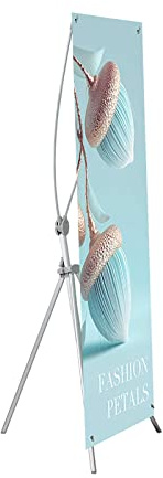 KGJAQT Supporto per Cartello da Pavimento, Supporto per cartellone, Supporto per Banner X Regolabile, Adatto a Qualsiasi Dimensione di Banner, Larghezza da 60 cm a 80 cm e Altezza da 160 cm a 200 c