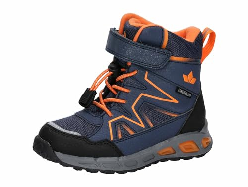 Lico Pojkar unisex barn snö V blinkande stövlar, marin/orange, 29 EU, Marinorange, 29 EU