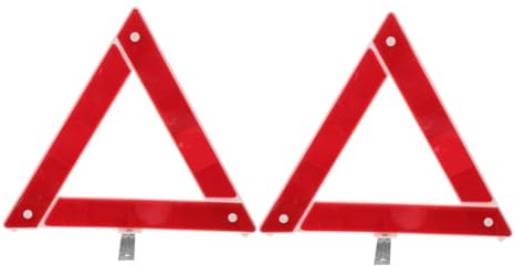 LOLIPPYY Triángulos De Seguridad para Vehículos 2 Piezas Plegables Rojo Pequeño Kit Emergencia Carretera Alta Reflectividad para Coches y Camiones Uso Vial